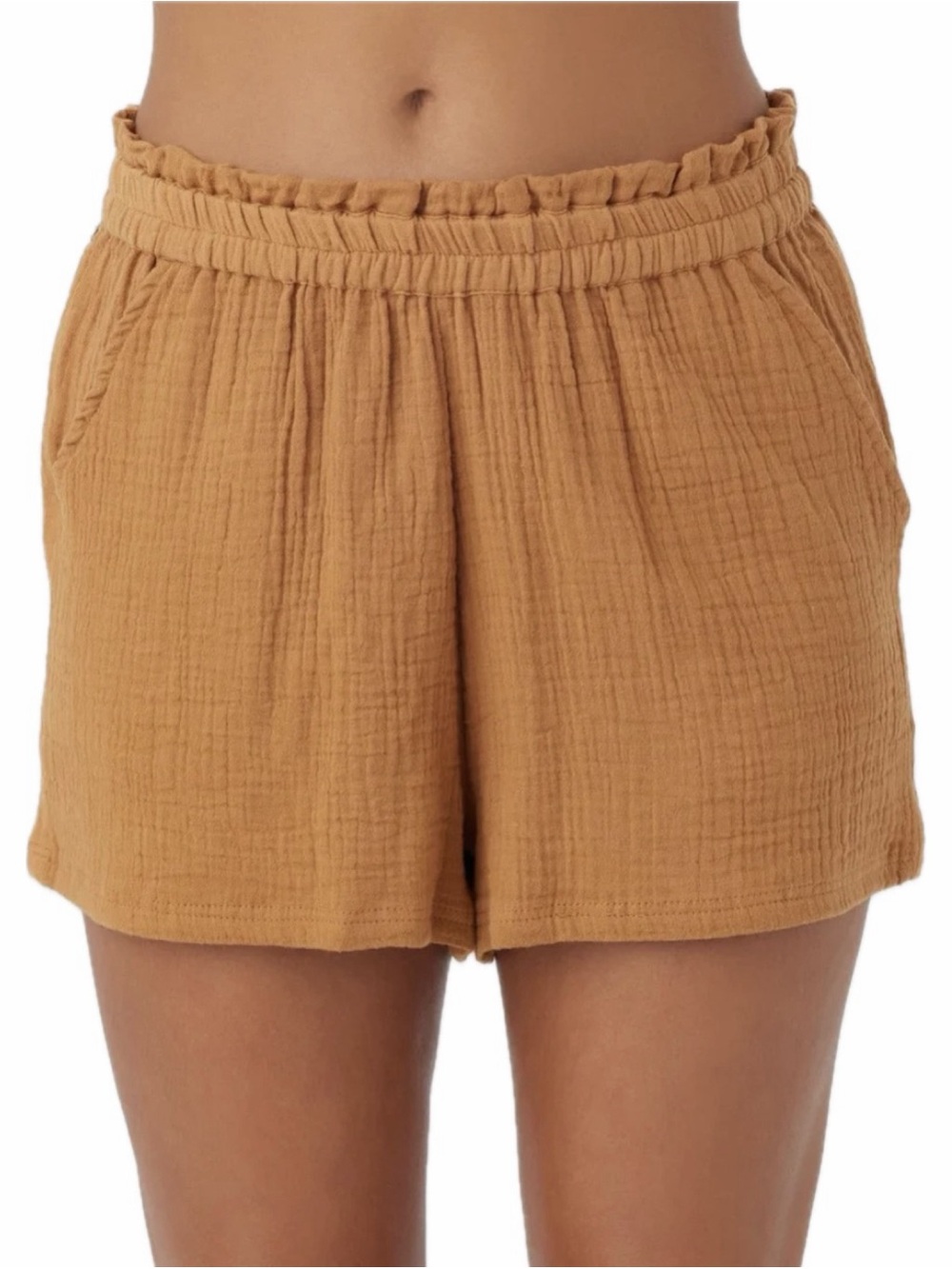 O'Neill Women's High Waist Gauze Shorts - Camel